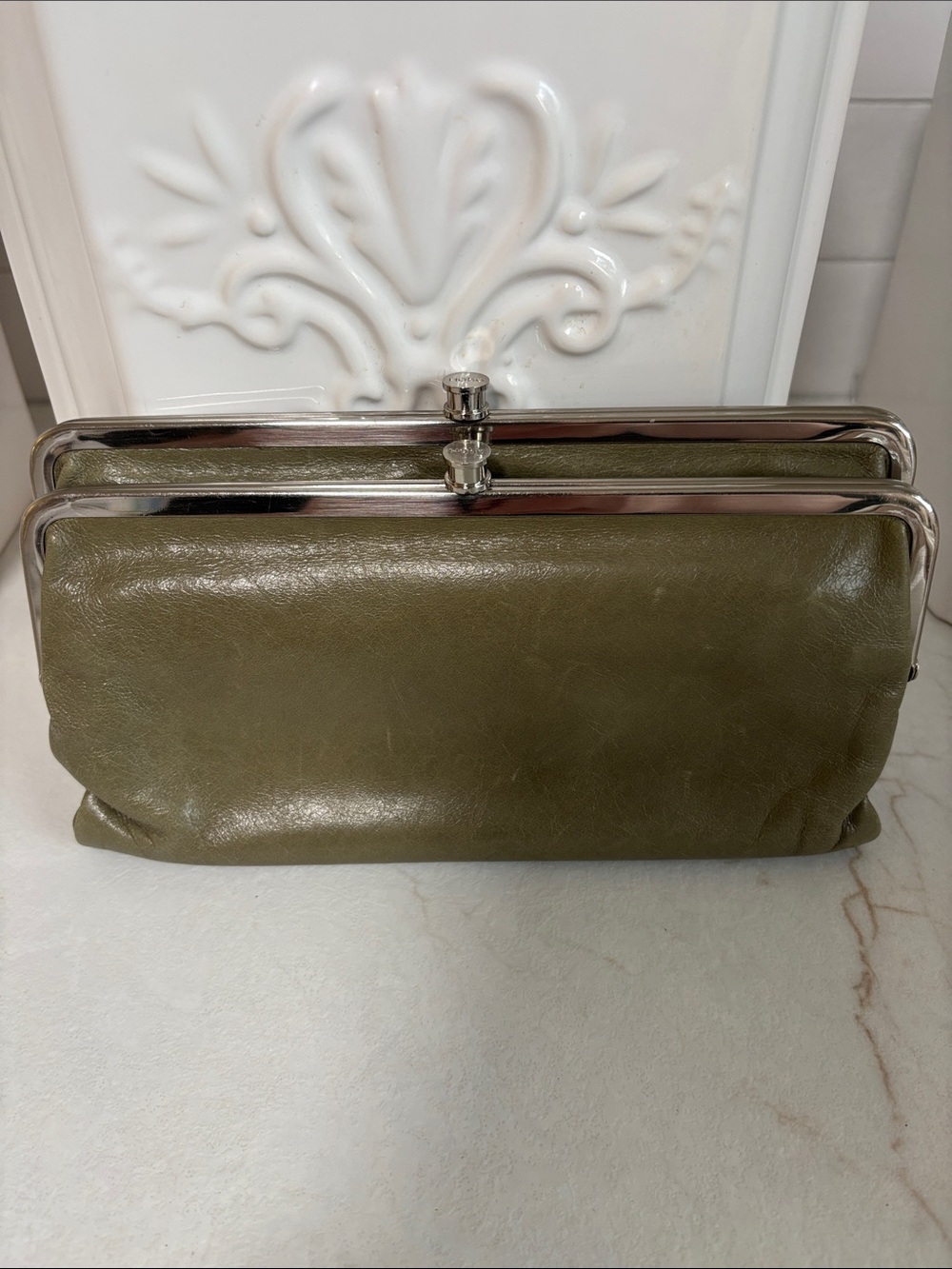 HOBO Lauren Leather Wallet/Clutch - Green